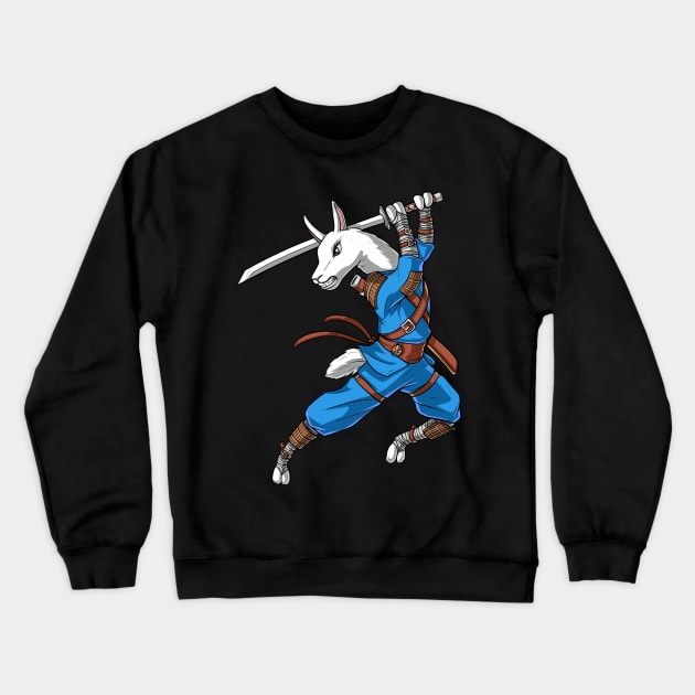 Llama Ninja Samurai Crewneck Sweatshirt by underheaven